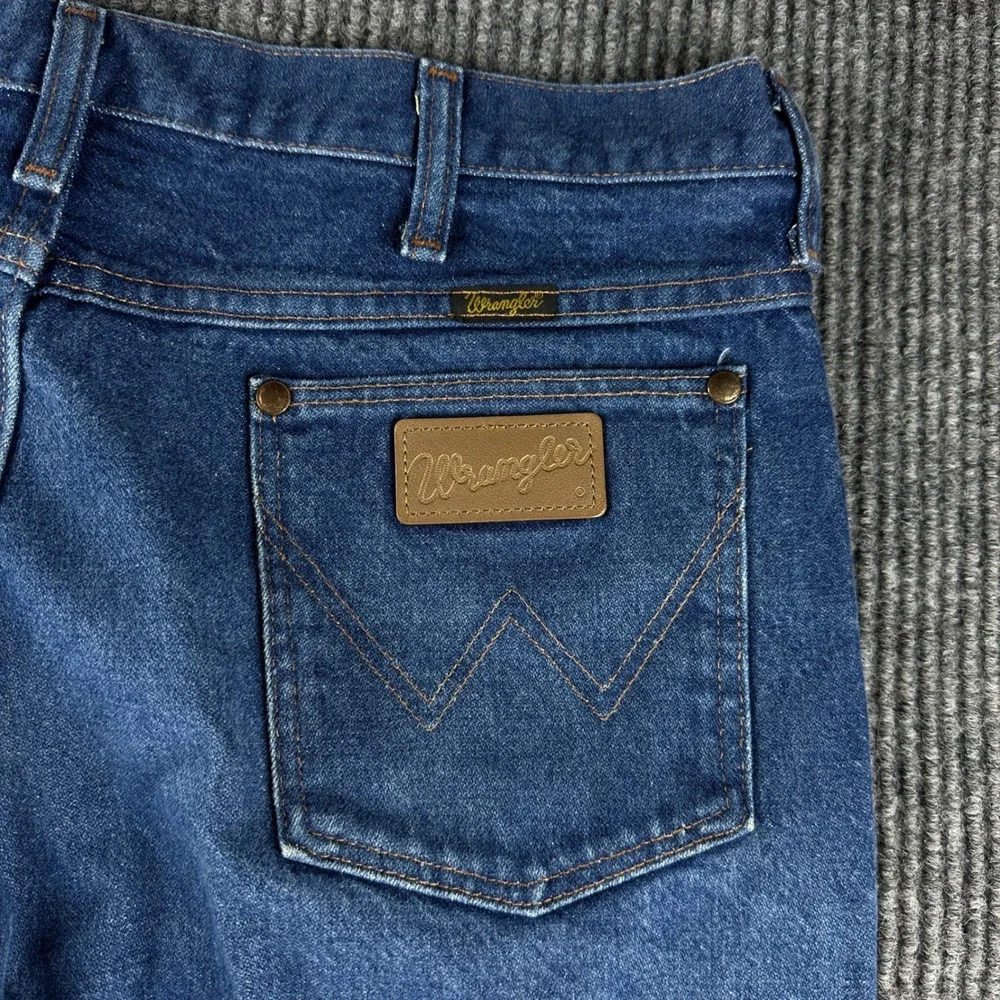 Wrangler 936PWD Cowboy Cut Slim Fit Jeans Mens 36x30 Indigo Blue Made in USA